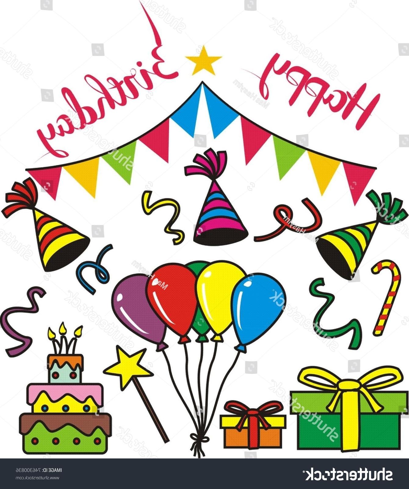 1340x1600 Hd Happy Birthday Australian Style Vector Drawing Free Vector - Birthday Drawing Images