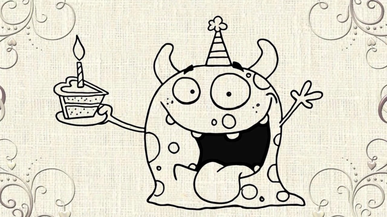 1280x720 Happy Birthday Drawing - Birthday Drawing Images