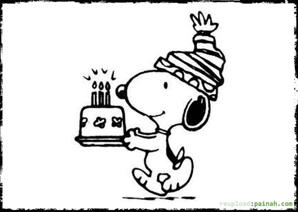 1024x728 happy birthday drawing doc snoopy coloring pages happy birthday - Birthday Drawing Images