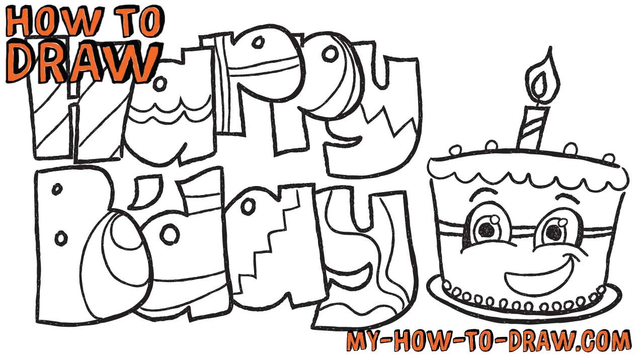 1280x720 How To Draw Happy Birthday Cards - Birthday Drawing Images