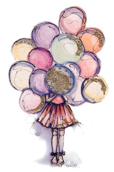 400x600 Happy Birthday Drawings For Girls - Birthday Girl Drawing