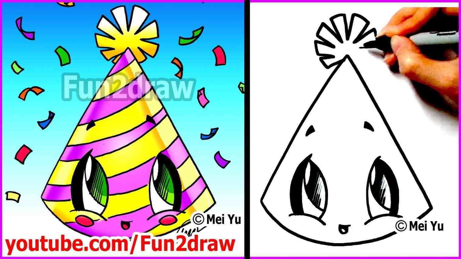 1517x853 Rhyoutubecom Childrens S For Coloring In Free Clip - Birthday Hat Drawing