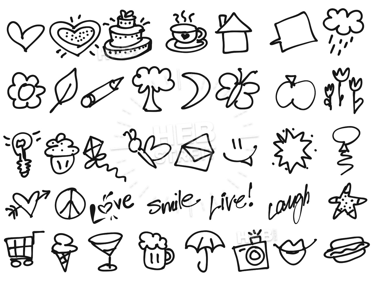 1280x987 hand drawn tiny birthday party doodles hebstreits sketches - Birthday Party Drawing