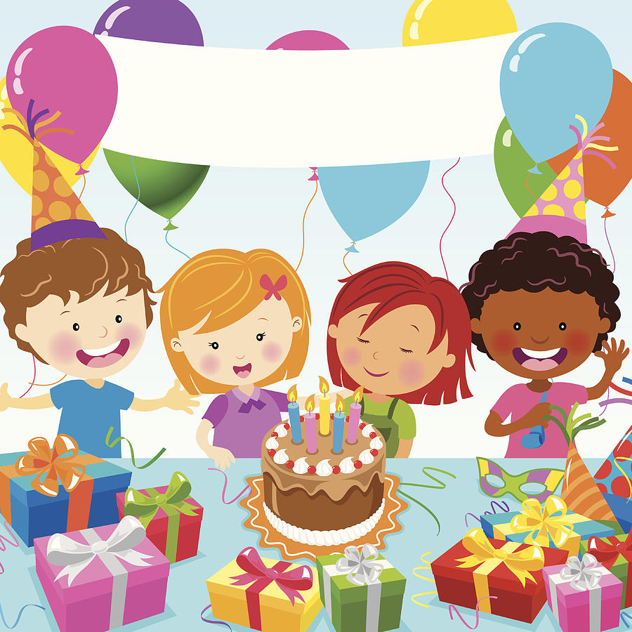 Birthday Party Drawing at PaintingValley.com | Explore collection of ...