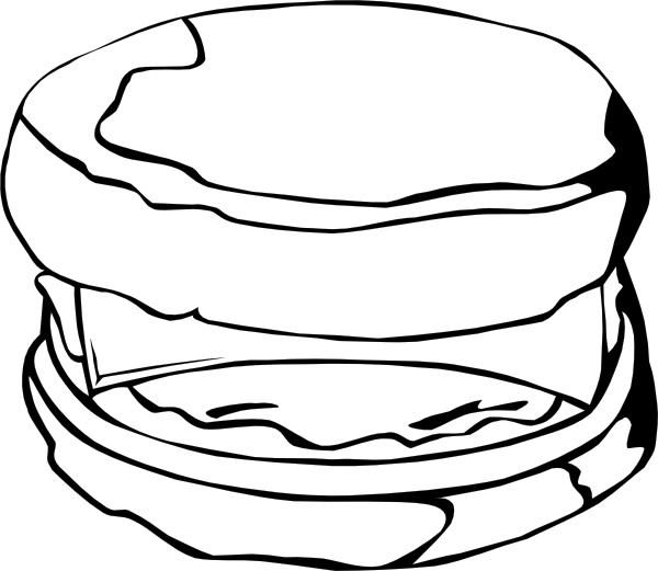 600x521 fast food breakfast egg and cheese biscuit clip art free vector - Biscuit Drawing