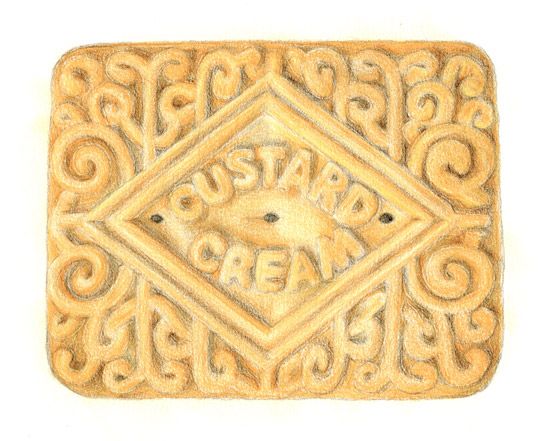 550x441 biscuit series, pencil crayon drawings custard cream how - Biscuit Drawing