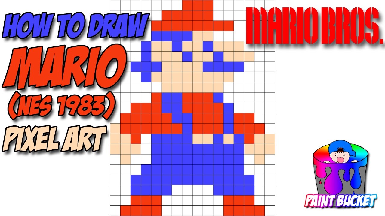 1280x720 how to draw mario pixel art bit - Bit Drawing