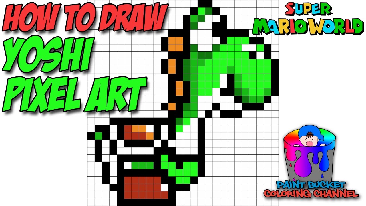 1280x720 how to draw yoshi pixel art bit - Bit Drawing