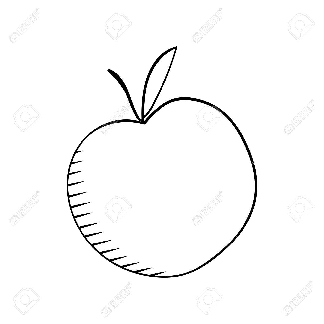 1300x1300 Bitten Apple Drawing - Bitten Apple Drawing