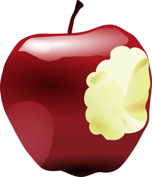 510x594 Apple Bitten Clip Art Free Vector In Open Office Drawing - Bitten Apple Drawing