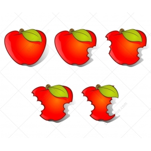 304x304 apple vector and bitten apple vectors - Bitten Apple Drawing