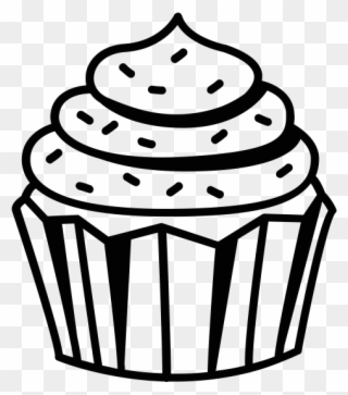 320x363 Cupcake Clipart Black And White Black And White Cupcake - Black And White Cupcake Drawing