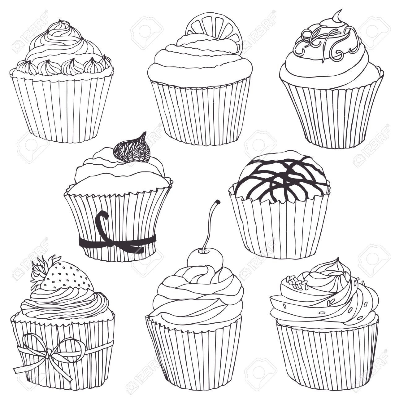 1276x1300 Cupcake Drawing Black And White Cupcake Drawing Black And White - Black And White Cupcake Drawing