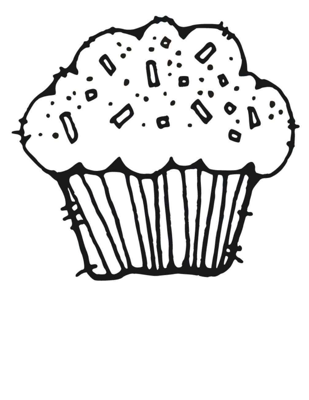 1007x1304 Cupcake Clipart Black And White Free Clip Art Stock - Black And White Cupcake Drawing