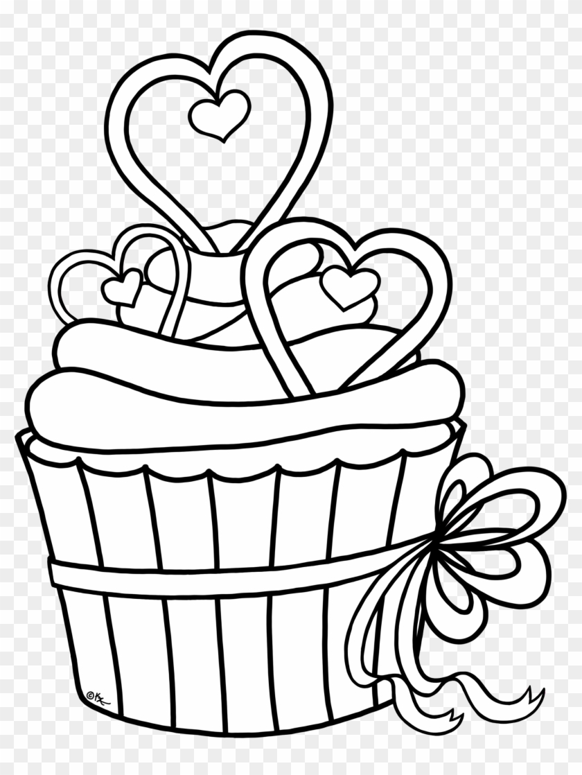 840x1118 Cupcake - Black And White Cupcake Drawing