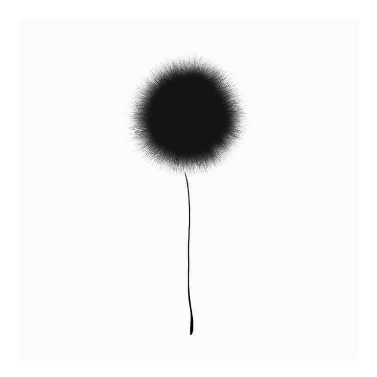 770x770 Saatchi Art Black Dandelion Drawing - Black And White Dandelion Drawing