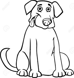 303x320 Black And White Cartoon Dog - Black And White Dog Drawing
