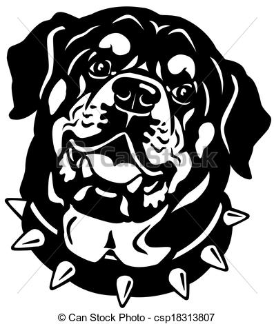 397x470 rottweiler head black white dog head, rottweiler breed, black - Black And White Dog Drawing
