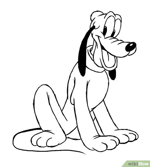 502x560 How To Draw Disney Characters - Black And White Drawing Images