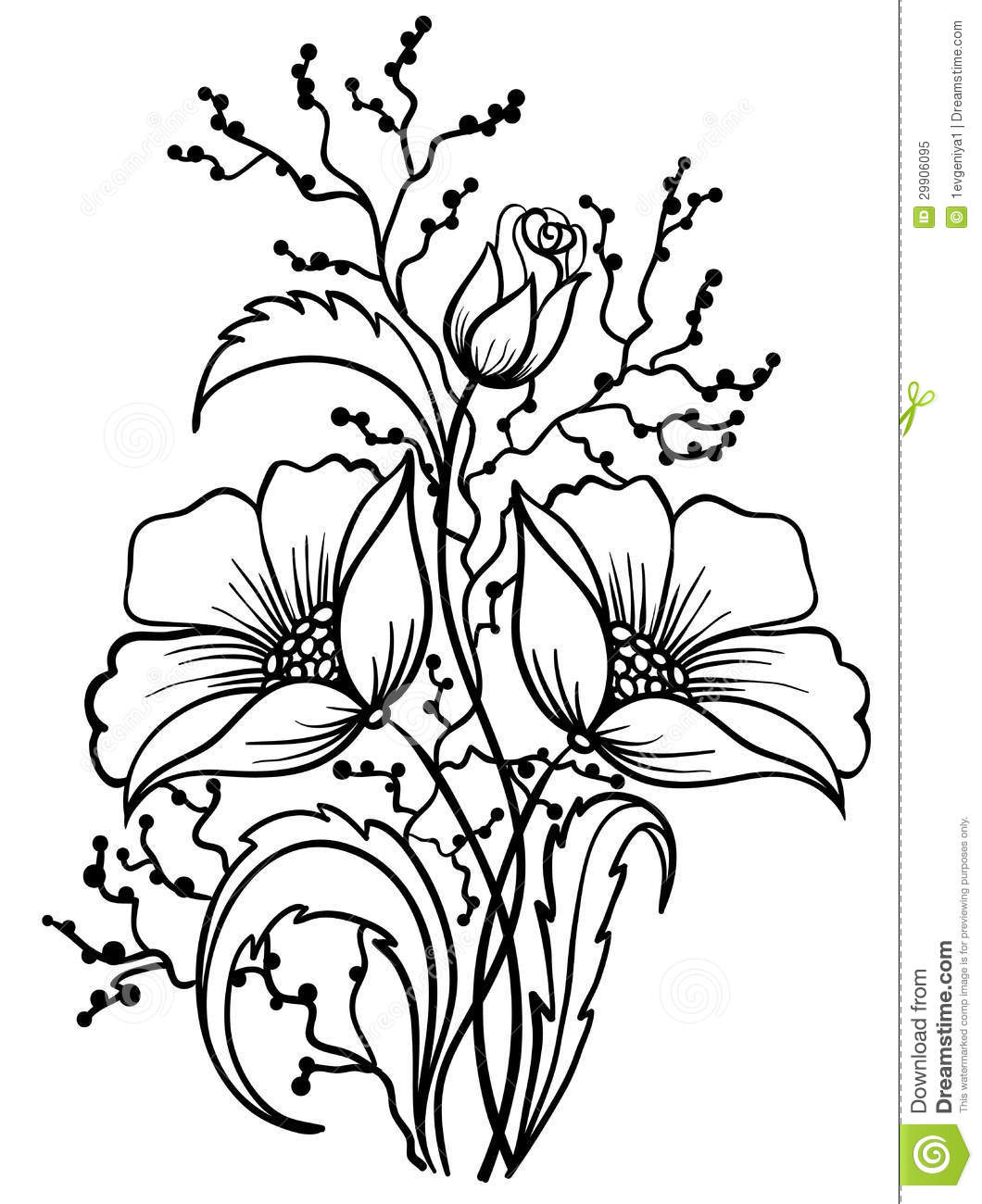 1060x1300 Flower Drawings Free Download - Black And White Drawing Of A Flower