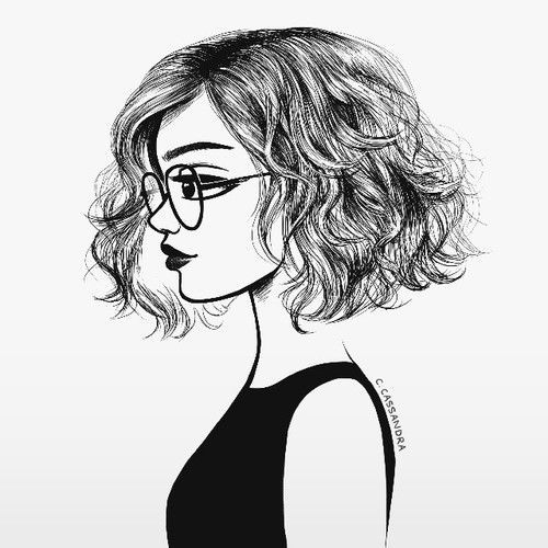 500x500 Black And White Girl Painting Art, Drawings, Pencil Portrait - Black And White Drawing Of A Girl