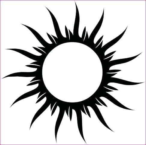 Black And White Drawing Of The Sun at PaintingValley.com | Explore ...