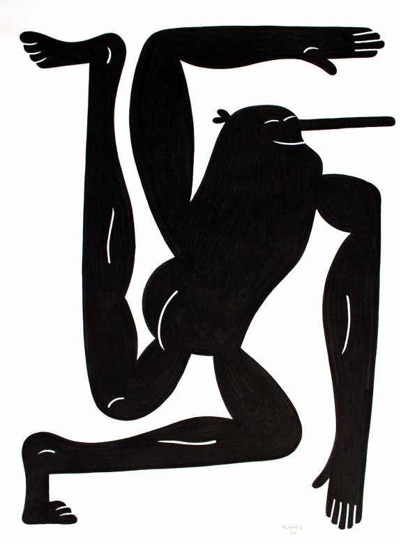 575x780 Yoga Exercise - Black And White Drawings