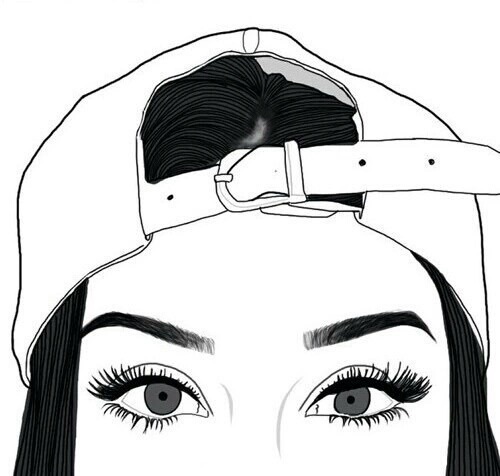 500x476 Black And White, Drawings, Follow Me, Girl, I Follow Back - Black And White Drawings