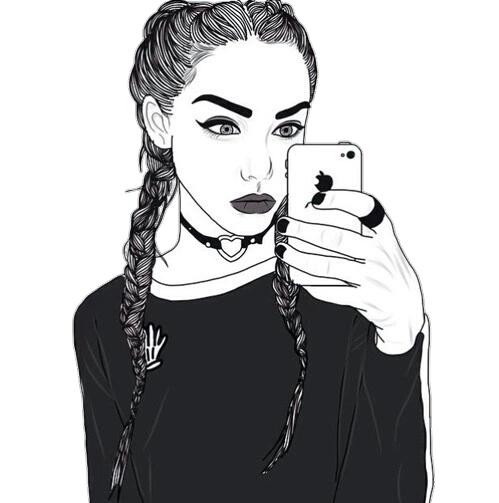 499x503 Drawings Of Girls Black And White - Black And White Drawings Of Girls