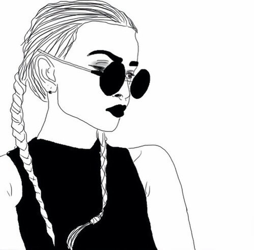 499x491 Black And White Drawing Gallery Images - Black And White Drawings Of Girls