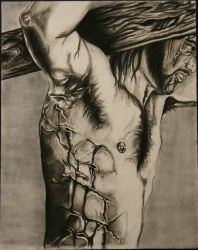 400x504 Black And White Drawings Of Jesus Free Download Clip Art - Black And White Drawings Of Jesus