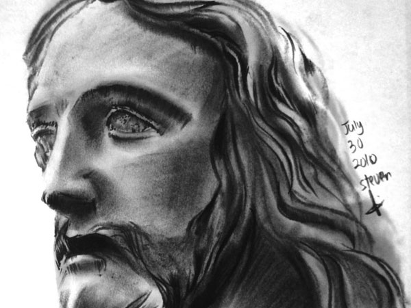 600x450 drawings of jesus magnificent examples - Black And White Drawings Of Jesus