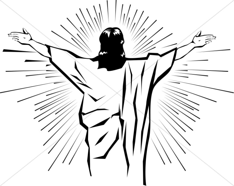 776x617 Jesus White Silhouette Great Free Clipart, Silhouette, Coloring - Black And White Drawings Of Jesus