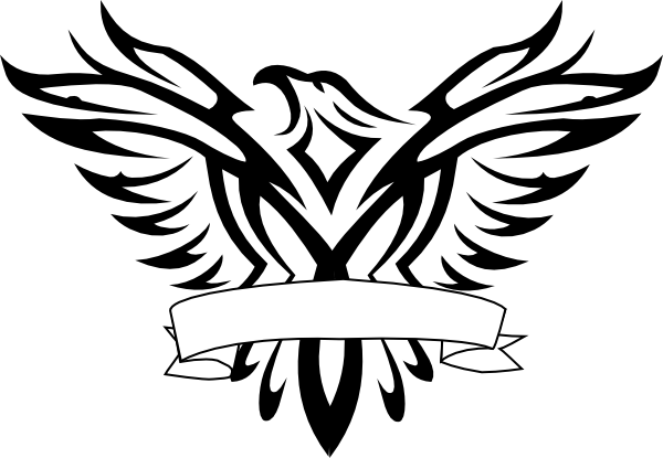 600x415 Eagle Black And White Clip Art - Black And White Eagle Drawing