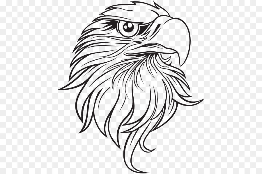 900x600 Eagle Drawing Clipart Great Free Clipart, Silhouette, Coloring - Black And White Eagle Drawing