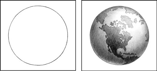 525x239 drawing light and shadows - Black And White Earth Drawing