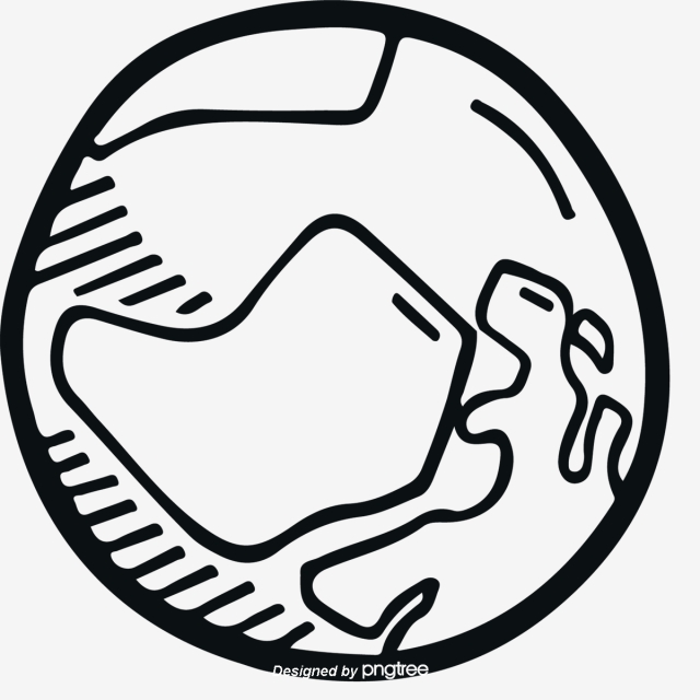 640x640 vector hand drawn black and white earth, vector earth, hand - Black And White Earth Drawing