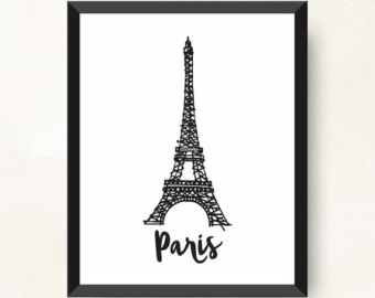 Eiffel Tower Black And White Drawing at PaintingValley.com | Explore ...
