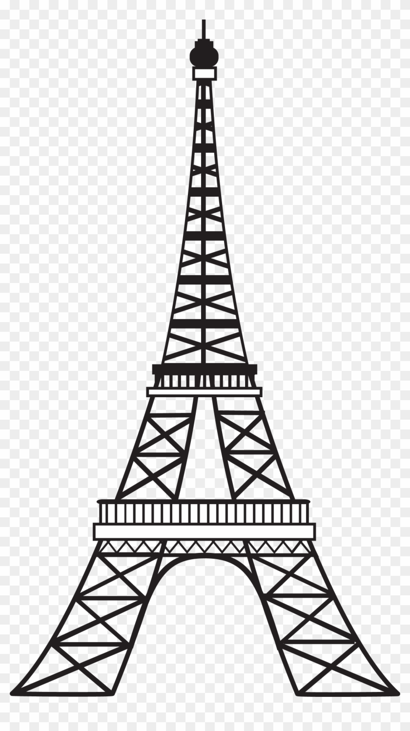 840x1498 Eiffel Tower Drawing Free Clip Art - Black And White Eiffel Tower Drawing