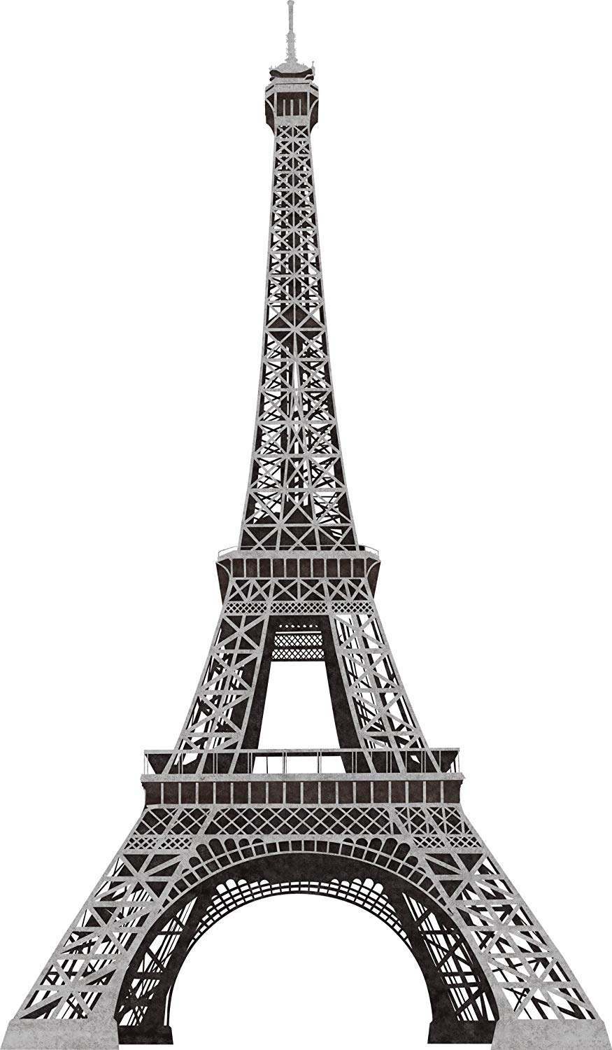 875x1500 roommates eiffel tower peel and stick giant wall decal - Black And White Eiffel Tower Drawing