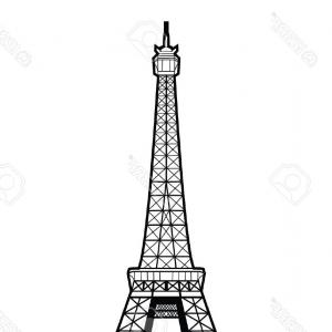 300x300 Cartoon Drawing Of The Eiffel Tower Lazttweet - Black And White Eiffel Tower Drawing