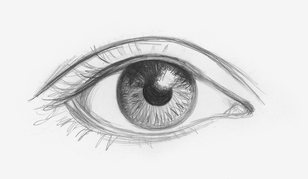 Black And White Eye Drawing at PaintingValley.com | Explore collection ...