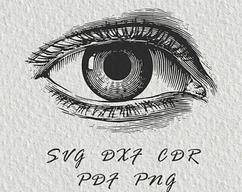 340x270 Eye Design Drawing Etsy - Black And White Eye Drawing