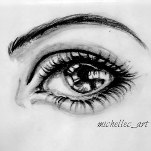 306x306 Realistic Eye Drawing - Black And White Eye Drawing