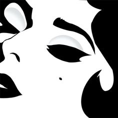 Black And White Face Drawing