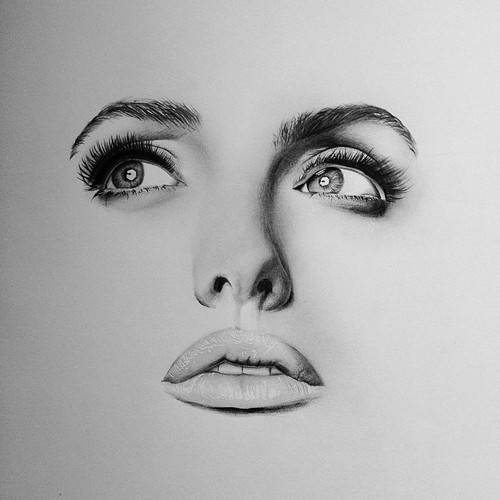 Black And White Face Drawing at Explore collection
