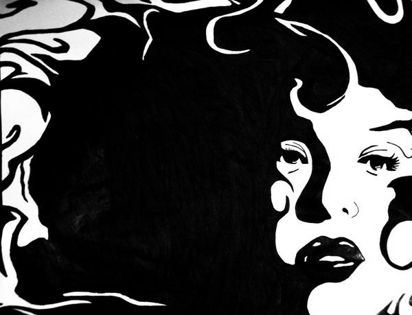 600x459 Drawing Imagens Black And White Face Wallpaper And Background - Black And White Face Drawing