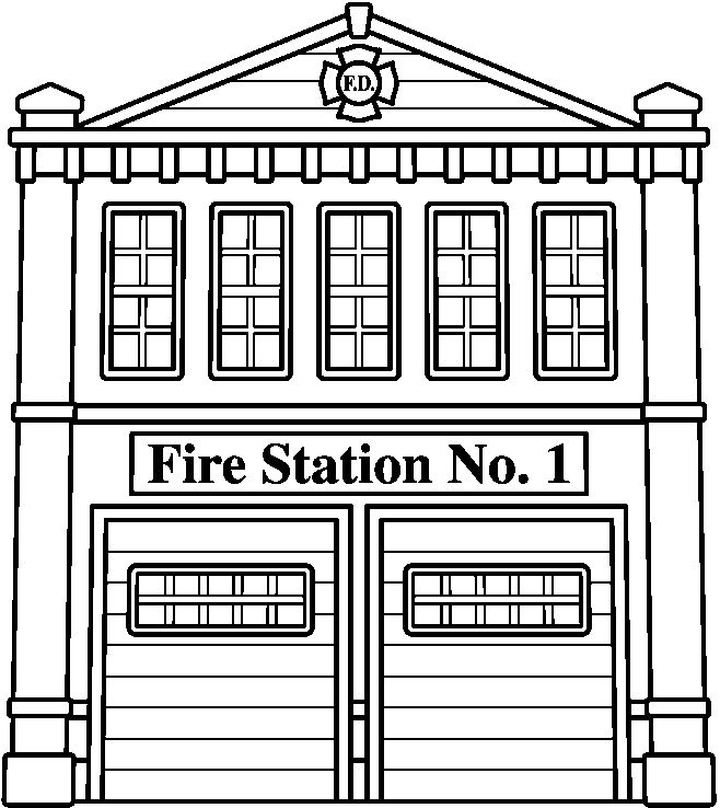 658x738 Black And White Fire House Clipart - Black And White Fire Drawing