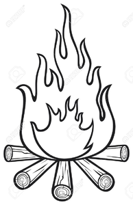 194x300 Black And White Fire Clipart Free Images - Black And White Fire Drawing