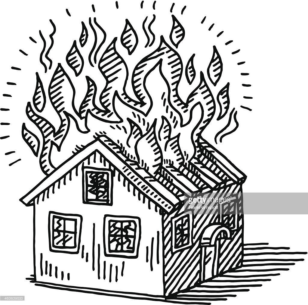 1024x1013 Fire Black And White Clipart Random - Black And White Fire Drawing